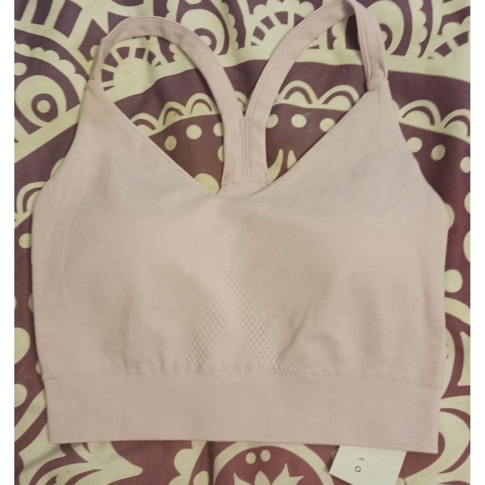 NEW Core 10 Light Pink Ribbed Light Support Sports Bra, Size‎ Small
